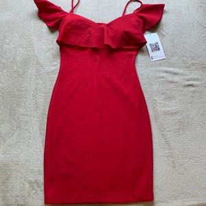 Red Off The Shoulder Dress